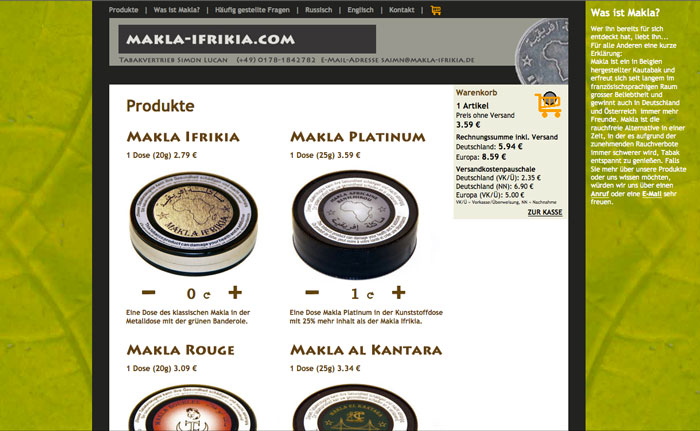 Kautabak Onlineshop